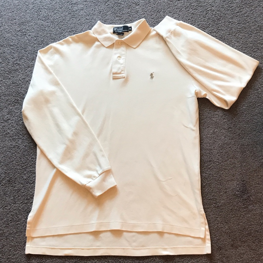 Ralph Lauren Long Sleeve Polo - Off-White/Cream